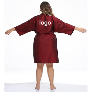 Kimono <span class=keywords><strong>Unisex</strong></span> Antimacchia con Logo Personalizzato, Maniche Lunghe, Impermeabile, per Parrucchieri, Estetisti, Clienti di Spa e Saloni di Bellezza - Product Image 4