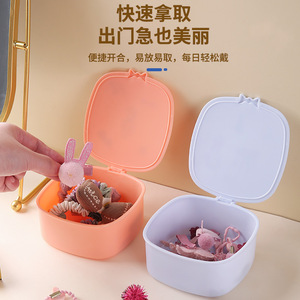 Desktop <b>Storage</b> <b>Box</b> Covered 500ml White And <b>Blue</b> Jewelry Organizer For Dorm Room Bedroom - Product Image 3