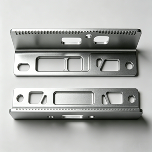 Custom CNC Machined Aluminum <b>Angle</b> <b>Bracket</b> Metal Mount Hollow Lightening Cutouts Industrial Equipment Installation Milling - Product Image 3
