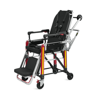 SKB039(F) SAIKANG Chariot de fauteuil roulant d'hôpital en aluminium Chariot de transport de patient d'ambulance réglable