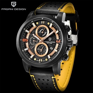 Montre-bracelet à quartz PAGANI DESIGN 2771, style décontracté et sportif, de haute qualité, boîtier en métal, bracelet en cuir, mouvement japonais, montre de golf pour homme - Product Image 5