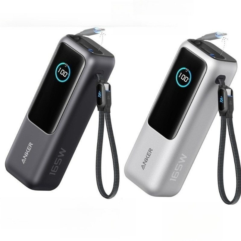 スマホアクセサリー Anker Power Bank 165W 50000mAh Power Bank de 25K da Anker com saída de 165W e cabos USB-C