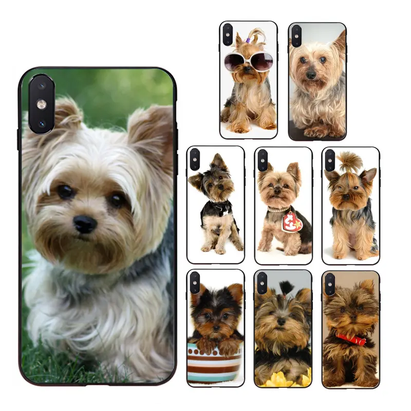 Yorkshire Terrier style soft silicone TPU/UV printed phone case for iphone5/5s/6/6s/7/8/7plus/8plus/X/XS/XMAX/11/11pro/max