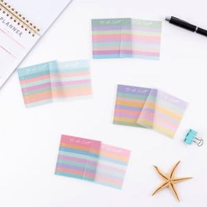 Colorful Rainbow Creative English Self-Adhesive <b>Memo</b> <b>Pads</b> Fresh Cartoon Design Learning Office Supplies for Record <b>Memos</b> - Product Image 4