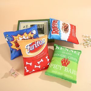 Hete Verkoop Onverwoestbaar Hond Piepend Speelgoed Chips Taaie Tanden Schoonmaken Hond Kauwspeelgoed - Product Image 3