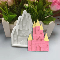 Frühaufsteher DIY Schloss Silikonform Hausmodell Kuchen Schokolade Aromatherapie Gipsform Fondant Silikonform