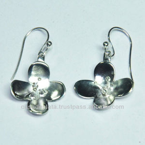 CASA DE PLATA Mayorista Fabricación 925 Pendiente de gota de plata esterlina Pendiente de moda para regalo, boda, fiesta y compromiso - Product Image 2