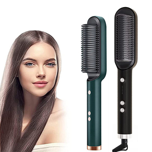 Spazzola Lisciante per Capelli con Display LCD, <span class=keywords><strong>Piastra</strong></span> a Caldo, Pettine per Lisciare i Capelli, Mini Spazzola per Styling e Bellezza - Product Image 1