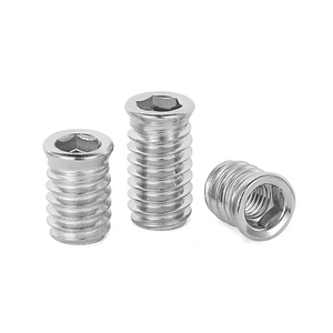 Tuercas de Inserción de Acero Inoxidable de Fábrica Bibo Yaente con Roscas Internas y Externas y Arandela de Color Zincado - Product Image 1