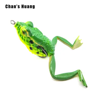Chan 'S Huang Penjualan Laris Harga Terbaik 15G 5.5CM Umpan Katak Buatan Tangan Realistis Memancing Umpan Katak Pike dengan Dua Kaki Lembut