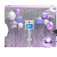 Kiosque photo portable tout-en-un avec écran tactile et éclairage LED RVB pour fêtes et événements commerciaux