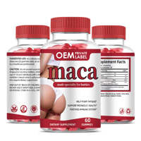 OEM Maca Plus Hip Butt Natural Hips Maca Root and Tribulus Gummies Améliorant la forme physique et l'immunité Gummies à la racine de Maca noire