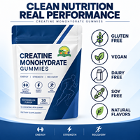 Gummies de créatine monohydrate à marque privée OEM, supplément en poudre à base de plantes saveur pastèque, électrolyte de créatine