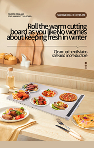 Flexibele Siliconen Elektrische Opvouwbare En Roll-Up Buffet Warmhoudplaten Auto Rv Heat <span class=keywords><strong>Pad</strong></span> Met Spoel Verwarmingselement - Product Image 4