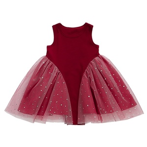 Abito Morbido in Tulle Rosso Scintillante Lavorato all'<span class=keywords><strong>Uncinetto</strong></span> per Bambine, Collezione Estate 2026, Elegante Vestito da Principessa alla Moda per Bambine Piccole - Product Image 5