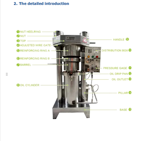 Máquina Hidráulica de Prensado en Frío para Aceite, Extractor Automático de Aceite de Acero Inoxidable para Aceitunas, Sésamo, Coco y Cacahuete, Alto Rendimiento de Aceite y Fácil de Usar - Product Image 6