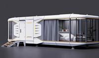 Solution de logement commerciale mobile de luxe, étanche, en acier préfabriqué moderne, type capsule spatiale, directement de l'usine