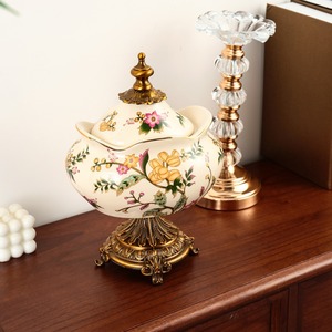 MSH European Luxury Style <strong>Ceramic</strong> Coffee Bean Candy <strong>Jewelry</strong> Jar for Villa - Product Image 6