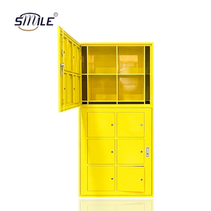 CHNSMILE Contenedor de Acero con 10 Puertas, Tipo Taquilla, Independiente, Antirrobo, Ecológico, Certificado ISO9001, Buzón Postal <span class=keywords><strong>Amarillo</strong></span> para Exterior - Product Image 5