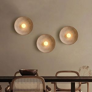 Lampu dinding kaca gaya retro Jepang untuk dekorasi kamar tidur, ruang tamu, ruang makan, lorong, dan pencahayaan. - Product Image 1