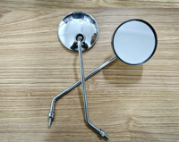 Rétroviseurs de moto ronds en métal avec filetage de 8 mm, universels pour vélo électrique, scooter, tricycle, cyclomoteur, YADEA, AIMA, vélo électrique