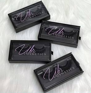 Emballage de boîte de cils de couleur marron nu personnalisé de marque privée en gros 3D 20mm à 25mm 100 vrais cheveux de vison cils bouclés moelleux - Product Image 3