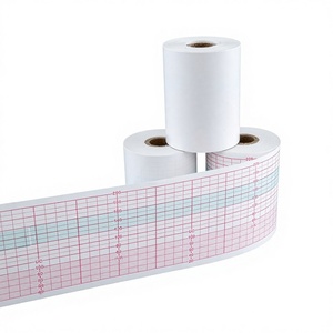 Carta per Monitoraggio Fetale 57x20m, Rotolo di Carta Termica di Grado Medico 57mm di Larghezza (Bianco/Rosa/Azzurro) - Product Image 1