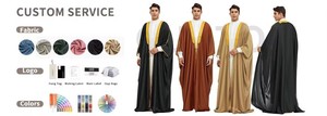Ensemble Robe et Pantalon Slim Fit Style Ethnique Africain pour Hommes, Couleur Unie, Haut à Manches Longues, Pantalon de Détente, <span class=keywords><strong>Tenue</strong></span> Décontractée Grande Taille - Product Image 6