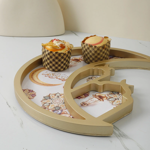 DAMAI <b>EID</b> Festival Wooden Craft Star and Moon Tray Holiday <b>Gift</b> Wall Hanging Decoration - Product Image 4