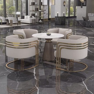 Armchair Living Room Furniture Modern Leisure <strong>Chair</strong> for Home <strong>Egg</strong> <strong>Chair</strong> Style Golden Metal Stainless Steel Frame Sofa <strong>Chairs</strong> Mall - Product Image 3