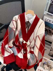 Femmes 2024 automne hiver <span class=keywords><strong>laine</strong></span> Cardigan chandails gros tricot à manches longues bouton <span class=keywords><strong>veste</strong></span> - Product Image 4