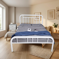 JYLG005 #   Sommier à ressorts Queen Size en acier KD, hauteur réglable, style simplicité moderne, pour appartement et usage hospitalier