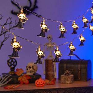 1.5M Halloween <b>String</b> <b>Lights</b> 10 Lamps Ghost Witch Black Cat LED with Pumpkin Bat Spider Skeletons Horror Decor - Product Image 2