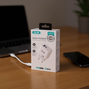 ที่ชาร์จเร็ว S&N 25W PD พร้อมพอร์ต USB C สำหรับโทรศัพท์ แท็บเล็ต แล็ปท็อป - Product Image 3