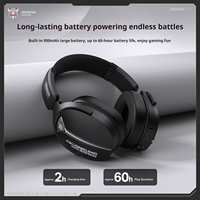 Casque de jeu sans fil quad-mode ONIKUMA GT887 - 2.4G/BT/USB-C/3.5mm, pilote dynamique, faible latence, microphone à réduction de bruit pour l'aviation