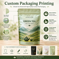 Sachets d'emballage pour thé, café et poudre de thé, en aluminium, avec fermeture éclair, personnalisables, réutilisables, pour stockage, vente en gros