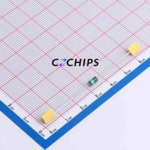 Inductor de Anillo de Color AL0307-100K / Componente de Orificio Pasante (THT), D3.2xL7.6mm 10uH 10% 370mA 750mOhm - Product Image 1