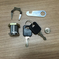 Serrure de porte pour machine de jeu C03-16MM, clé en fer noir avec le même numéro de serrures diverses pour ouvrir le sous-verrou pour armoire en bois