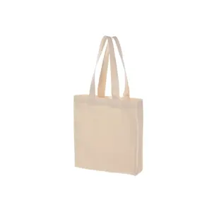 Borsa shopper in cotone con soffietto, merchandising sostenibile - Product Image 1