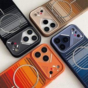 High quality Carbon fiber texture Magnetic Mobile phone case for <b>iPhone</b> 17 16 15 <b>14</b> <b>pro</b> <b>max</b> Frosted <b>Camera</b> protection cover back - Product Image 2