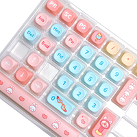 Pastèque Lapin Keycap MDA Profil Rose Mignon Keycaps PBT Matériel DYE-sublimation for100 %, 98%, 80%, 75%, 65%, 60% Clavier