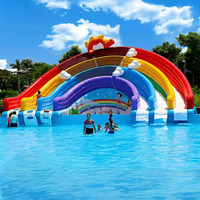 Parc aquatique gonflable en PVC commercial bon marché avec piscine parc flottant d'eau gonflable pour enfants à vendre