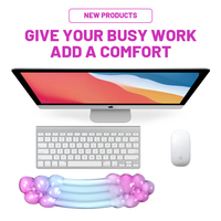 Tapis de souris de jeu en silicone gel transparent couleur unie personnalisé avec repose-poignet et design antidérapant pour usage bureau et domicile – En stock