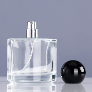 Hot Sale Cylinder <b>Glass</b> Perfume <b>Bottle</b> 30ml <b>50ml</b> 100ml Fine Mist Ball Cap Crimp Empty <b>Bottles</b> - Product Image 3