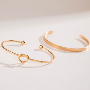 Gelang Hati kupu-kupu gaya Punk bebas noda & tahan air paduan seng berlapis emas 18K uniseks - Product Image 6