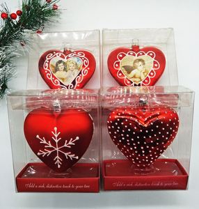 Regalos Románticos para el Día de San Valentín, Adorno de Corazón de Vidrio Rojo Hecho a Mano, Duradero e Impermeable - Product Image 1