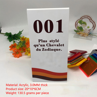 Présentoir de table en acrylique en forme de V pour nom de bureau, plaque signalétique de réception, idéal pour tables de salle à manger et cartes nominatives