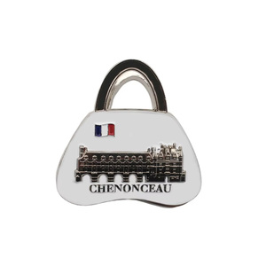Imán para Refrigerador con Diseño de Bolsa de Metal Esmaltado, Recuerdo de Viaje de Francia, Castillo de Chenonceau - Product Image 2