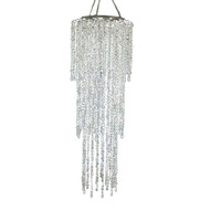 Lustre en fer romantique lumières de mariage acrylique Long lustre perlé fête de mariage maison hôtel éclairage lampe