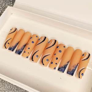 En gros personnaliser ongles artificiels XXL presse <span class=keywords><strong>sur</strong></span> ongles cils ensembles designer fait à la main acrylique presse <span class=keywords><strong>sur</strong></span> ongles boîte d'emballage - Product Image 2